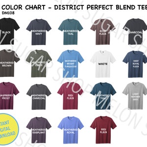 District DM108 Color Chart | Every Color Digital File | District Color Chart Mockup