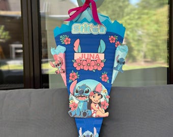 Mädchen Schultüte Zuckertüte Tier Stitch Lilo Personalisiert Elsa und Anna Eiskönigin