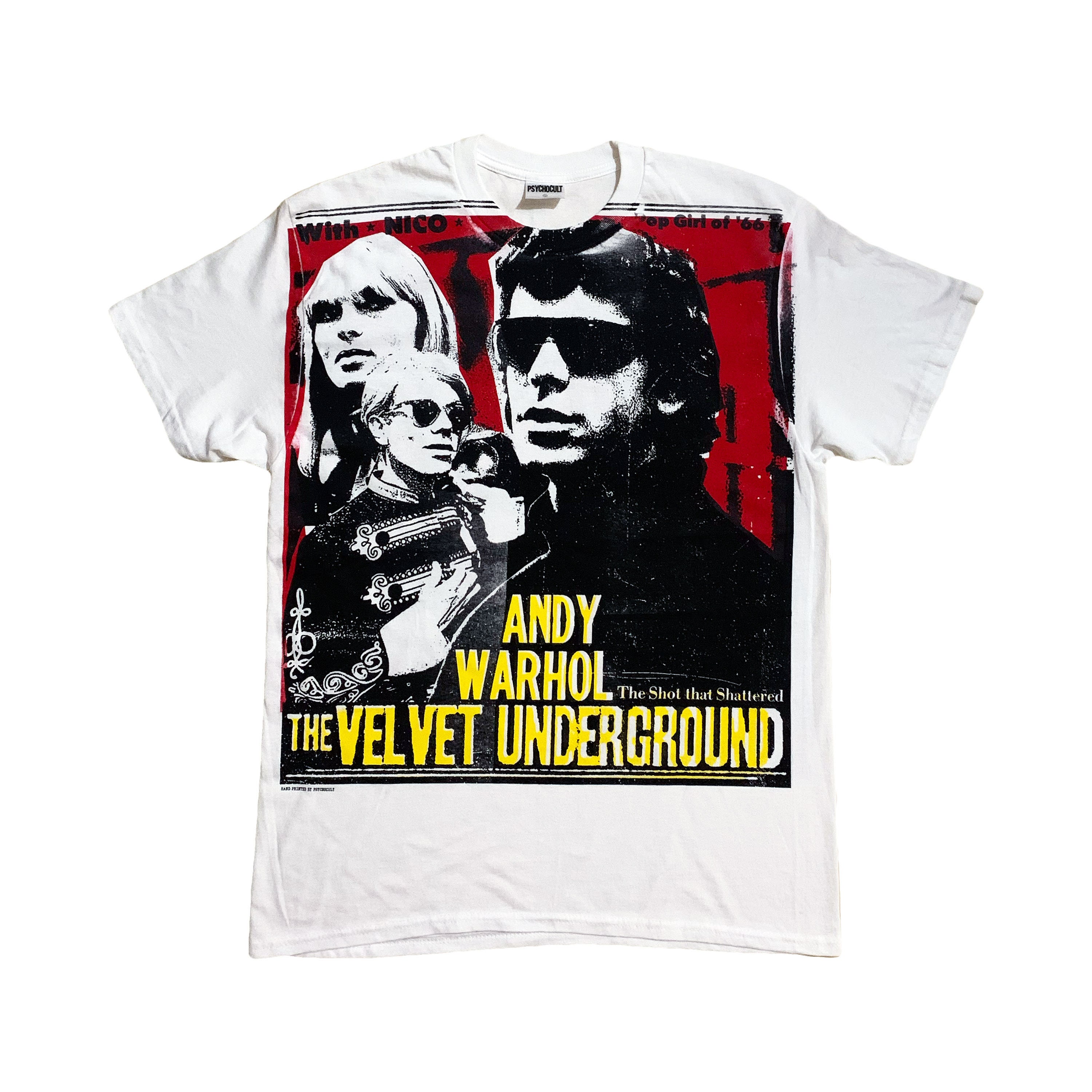Hand screen print Andy warhol velvet underground t shirt / Original  designed and Hand printed t shirt by psychocult