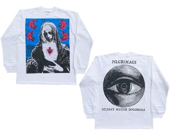 Pilgrimage Stabat mater Dolorosa shirt / Original designed and Hand printed t shirt by psychocult