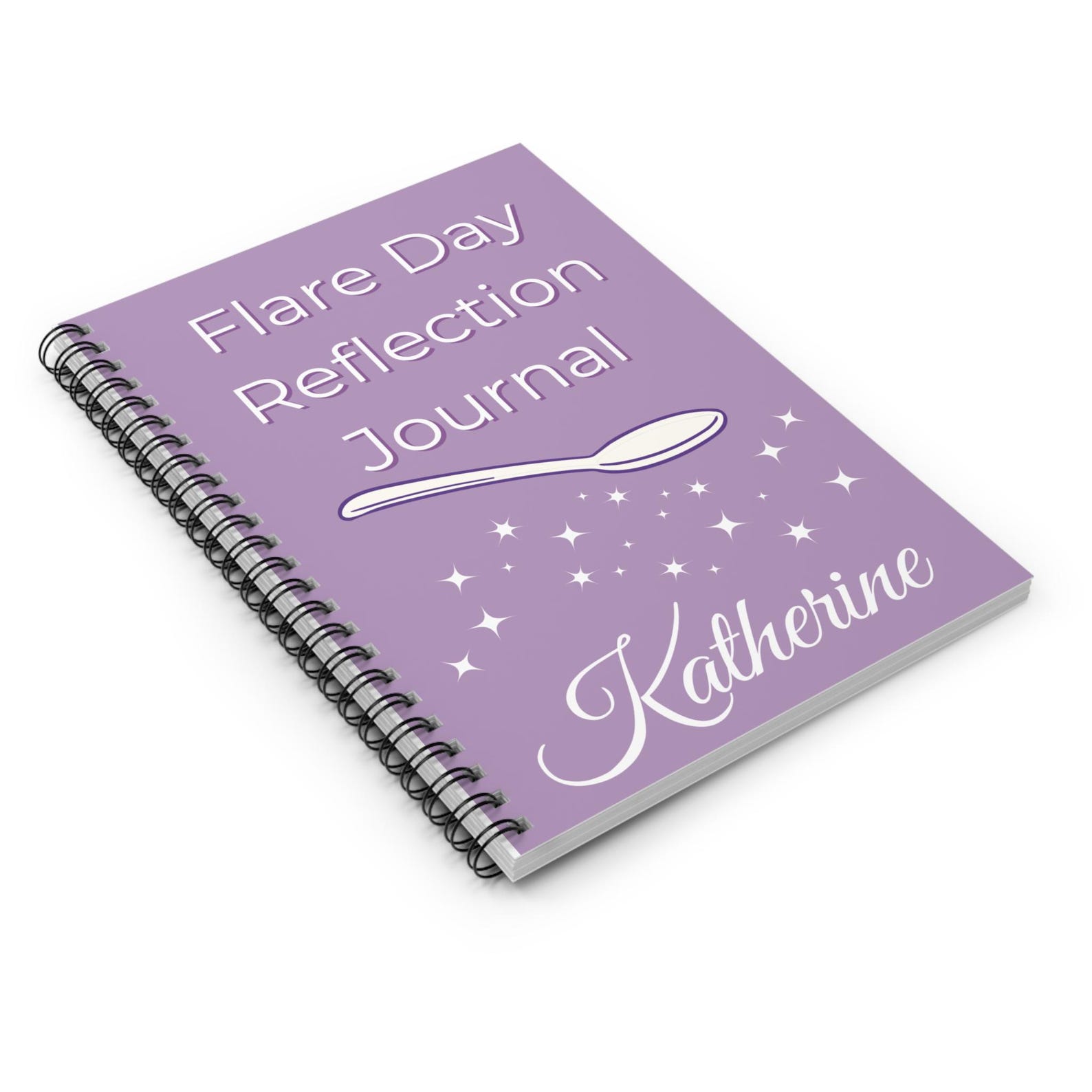 Flare Day Reflection Journal: Lavender Spiral Notebook for Chronic ...