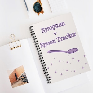 Chronic Illness Symptom & Spoon Tracker: Spiral Journal for Spoonies