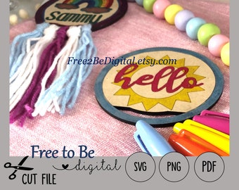 Tween Craft Round Cut File SVG Glowforge (Regenbogen, Be Happy, Liebe, Sonnenschein, Blume und mehr!)