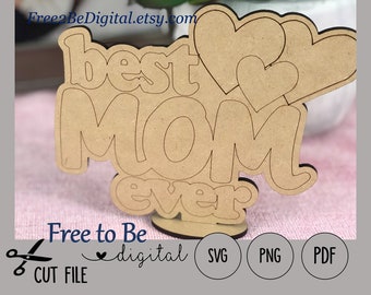 Beste Mama / Oma Nana jemals Färbung Kit geschnitten Datei SVG Glowforge ideal für Valentinstag oder Muttertag Geschenk