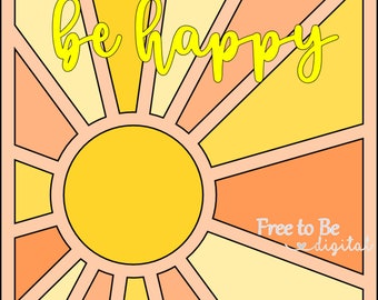 Sunshine Mosaik Schneidedatei SVG Glowforge Laser Cutter DIY Paint Party Kits