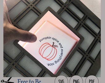 Austauschbare Rückseite für Kachelrahmen Schnittdatei SVG für Glowforge, Laser Cutters (karierte Rahmendatei SEPARAT VERKAUFT)