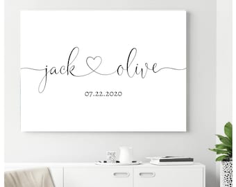 Personalized Couple Name Art, Couple Names Printable Art, Custom Print, Personalized Engagement Gift, Couple Name Print *DIGITAL DOWNLOAD*