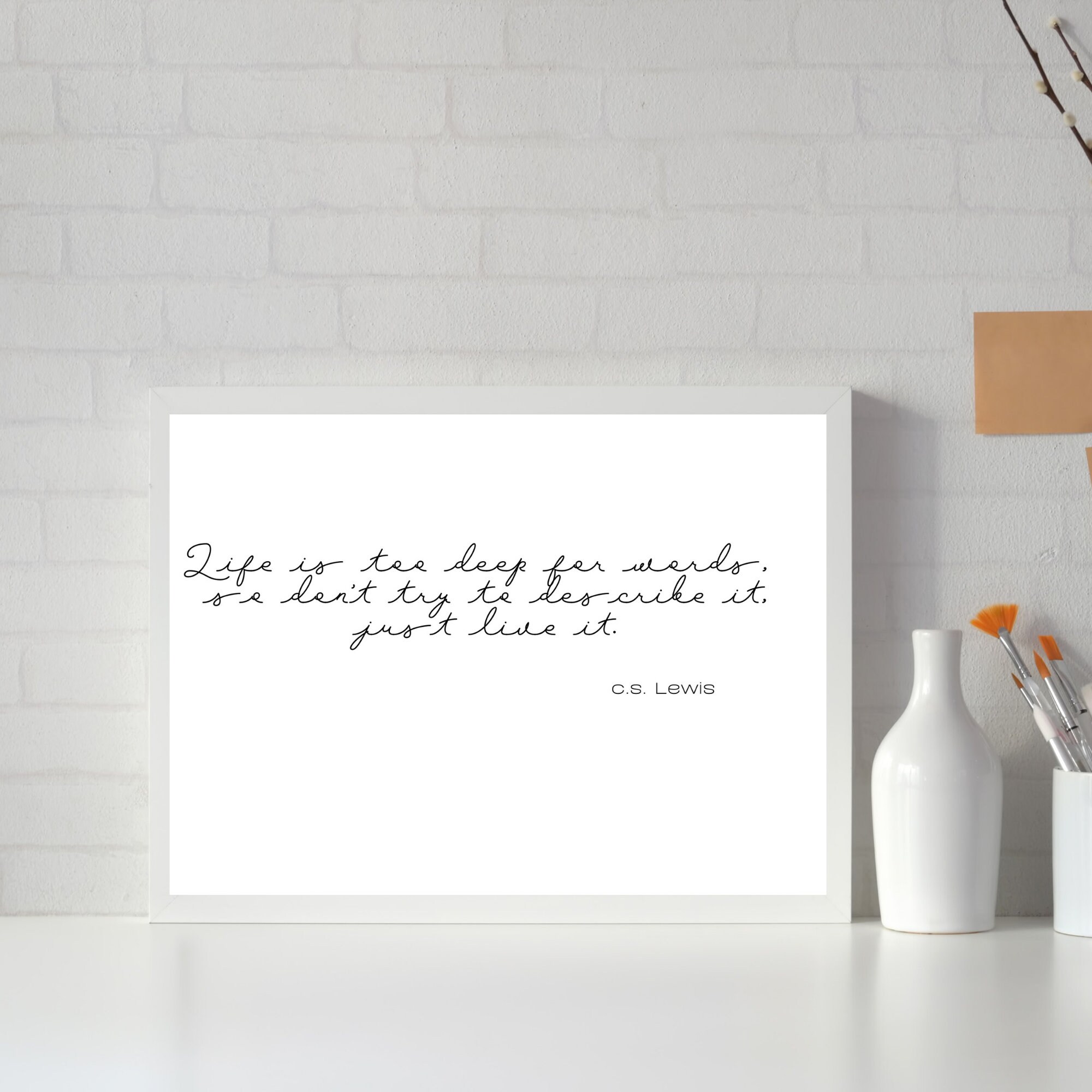 Life is Too Deep for Words... Printable Modern Decor C.S. - Etsy