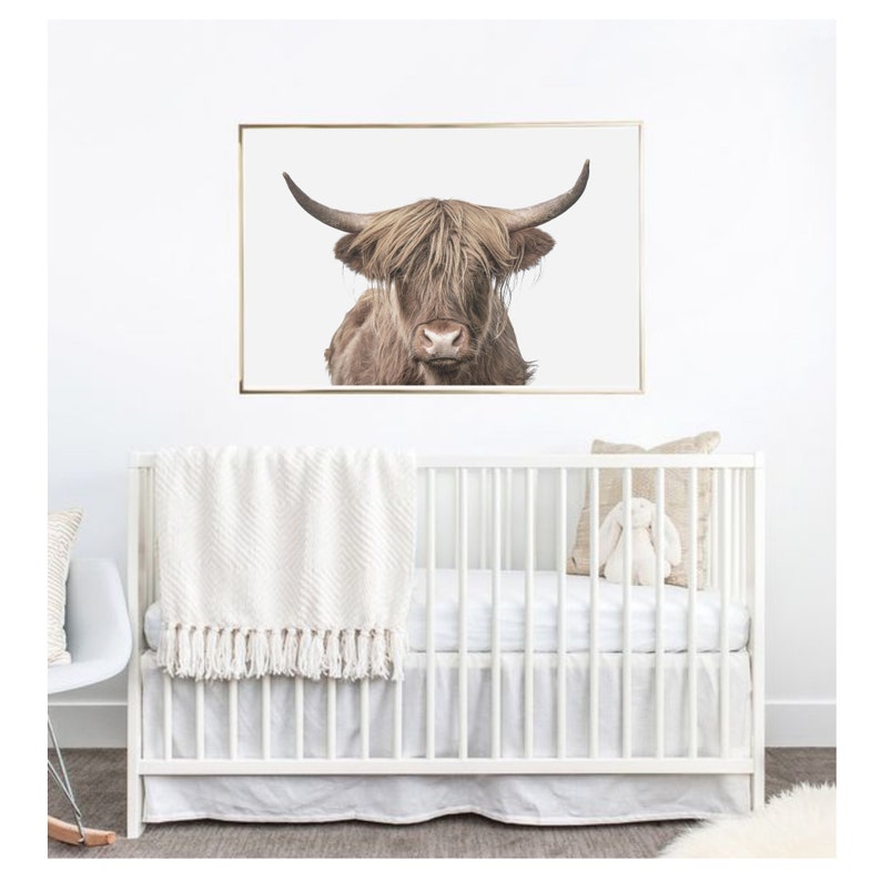 Highland Cow Highland Cow Print Girl Nursery Prints Etsy