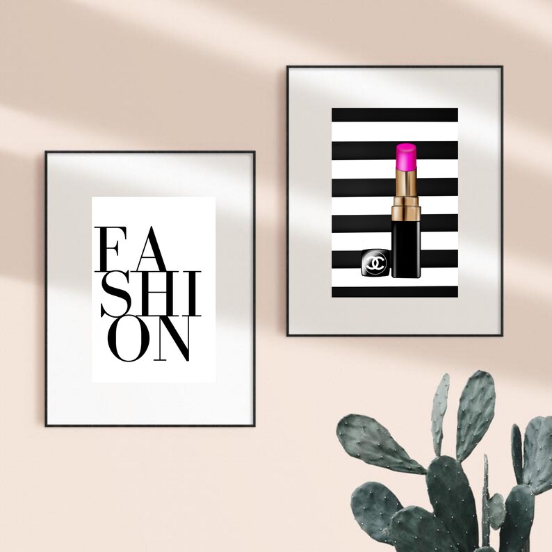 Fashion Printable Living Room Wall Art High Fashion Print - Etsy
