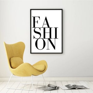 Fashion Printable, Living Room Wall Art, High Fashion Print Digital ...