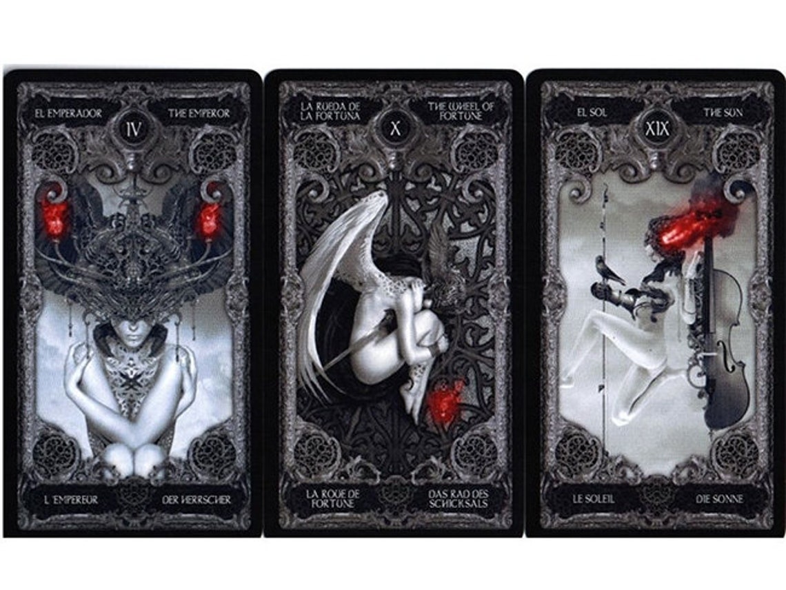 XIII Tarot Card Deck by Nekro Bag 78 cards Guidebook Etsy