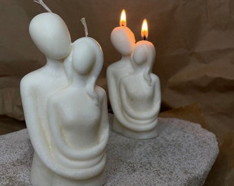 White Love Spell Candles, Couple Candle, Love Stella Candle, Female Male Figure Candles, Soy Witch Ritual Candles Figure Candle