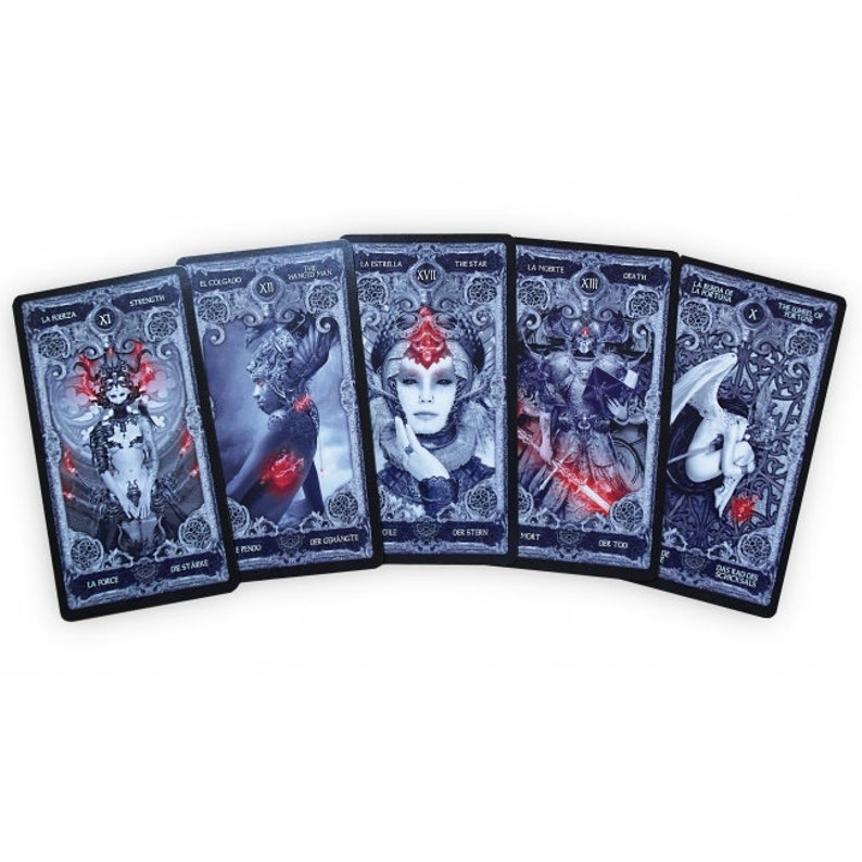 XIII Tarot Card Deck by Nekro Bag 78 cards Guidebook | Etsy