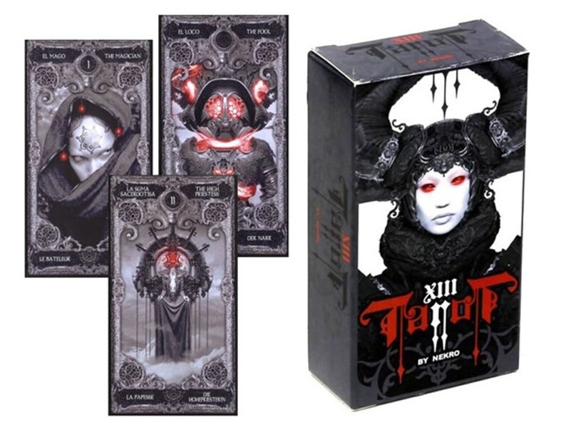 XIII Tarot Card Deck by Nekro Bag 78 cards Guidebook Etsy