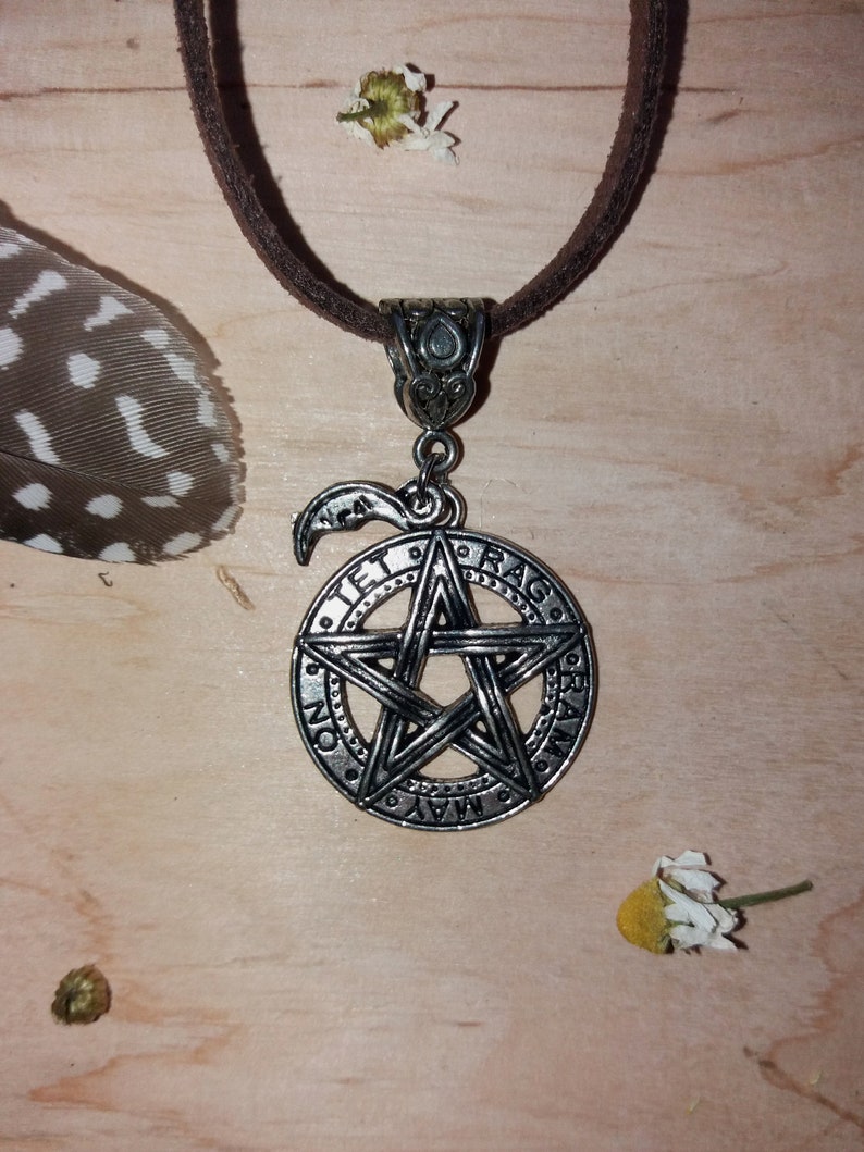The Morningstar Pentacle Necklace Pewter Pentagram Jewelry Pendant