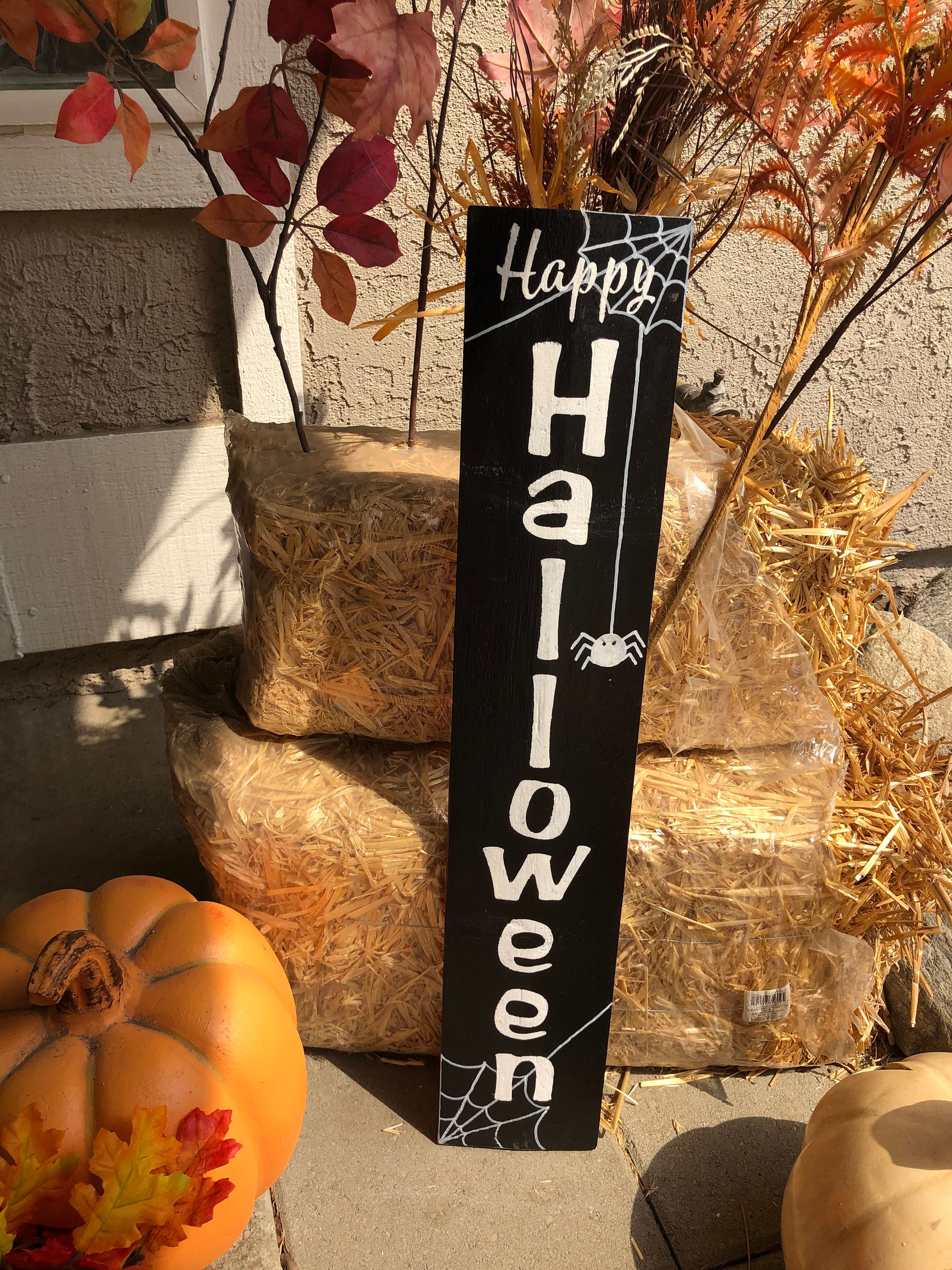 Happy Halloween Leaning Porch Sign Etsy