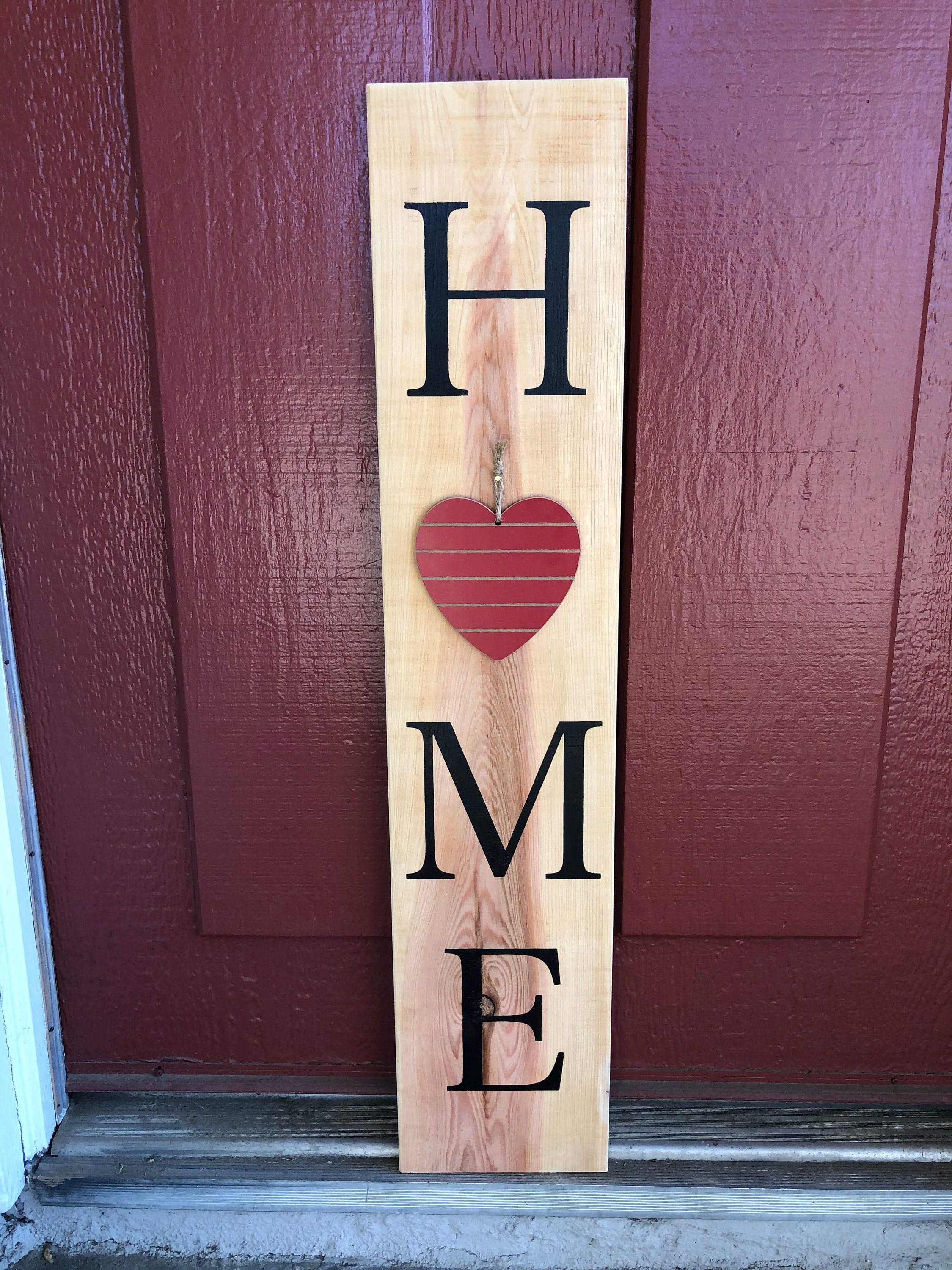 Handmade HOME Sign With Removable Heart Decor - Etsy