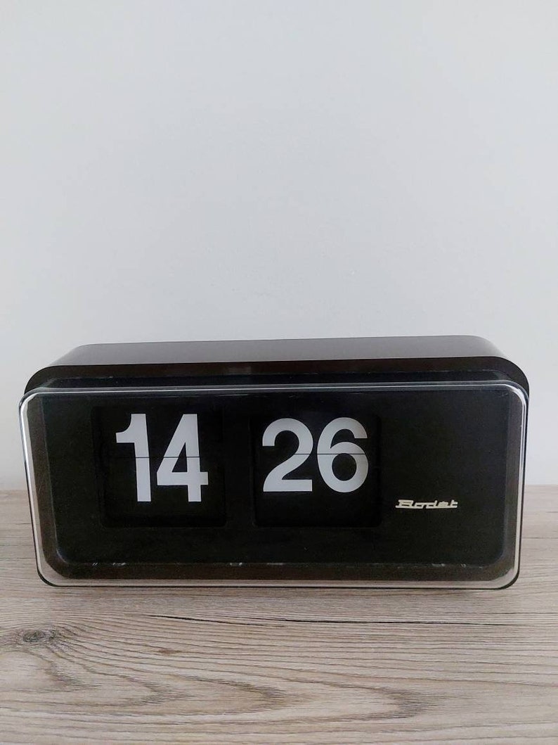 Bodet Flip Clock / Vintage Clock / Made in France / Space Age Etsy