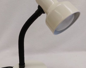 Vintage White Desk Lamp / Table Lamp / Office Lamp / Mid
