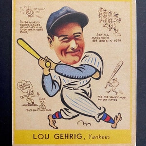 1938 Goudey “Heads Up” Lou Gehrig - Edição Limitada Apenas 100 cartas!