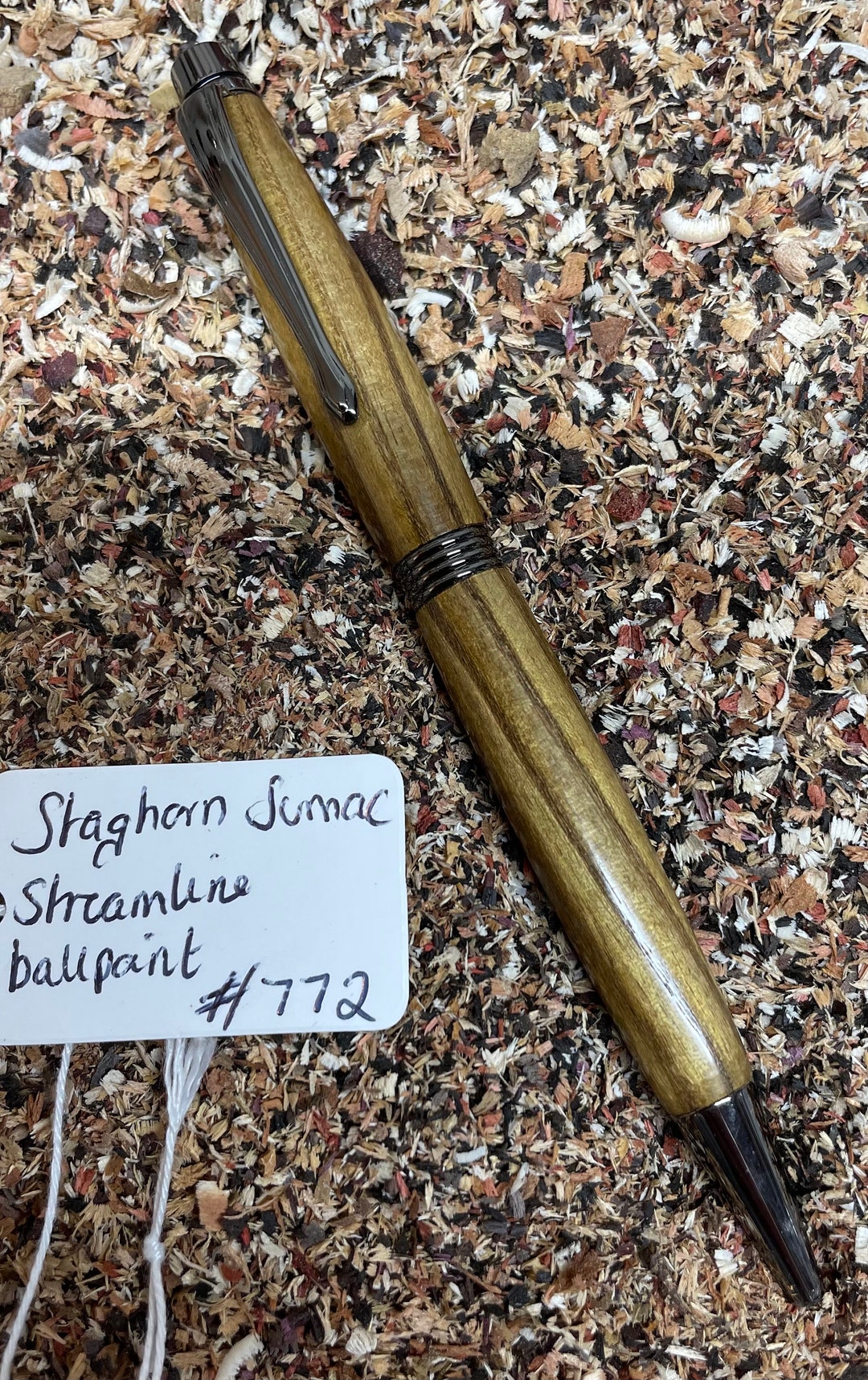 Staghorn Sumac Streamline Ballpoint Pen With Twist Mechanism and