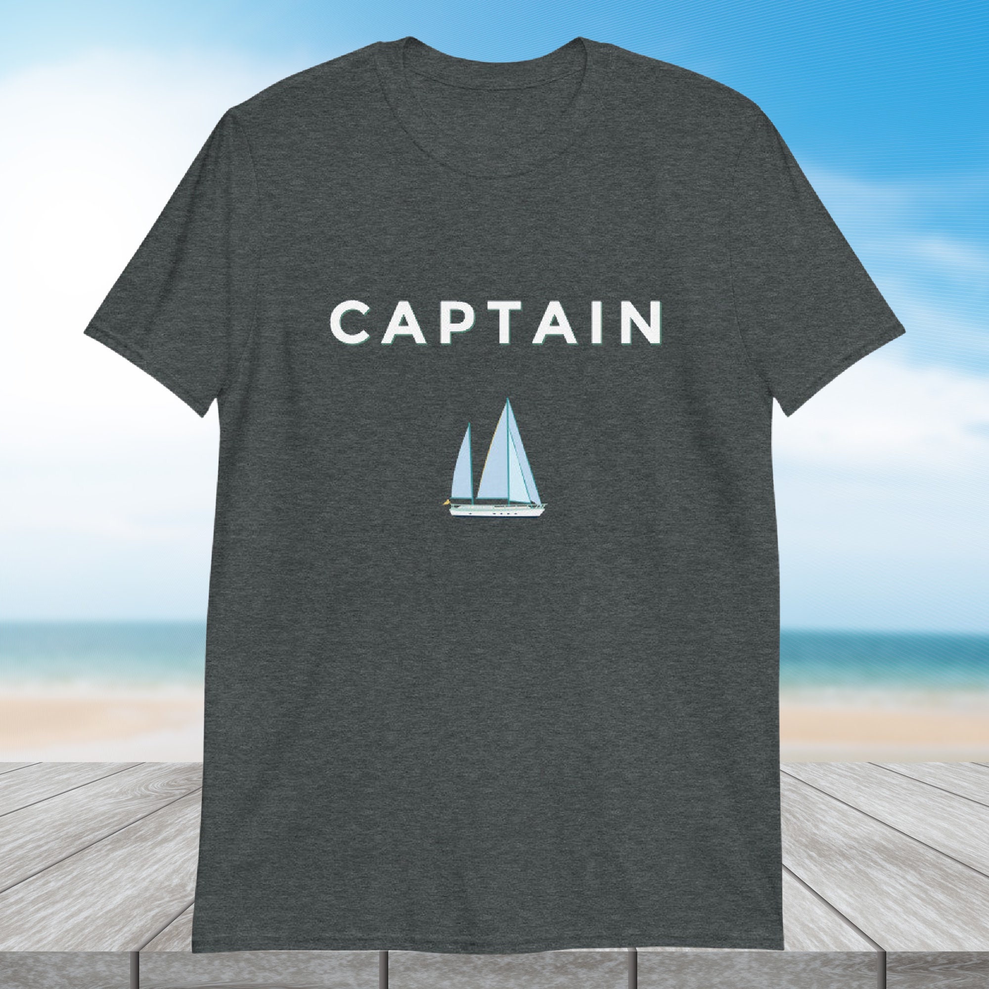 Captain shirt boating shirt sail boat tshirt cool mens Etsy