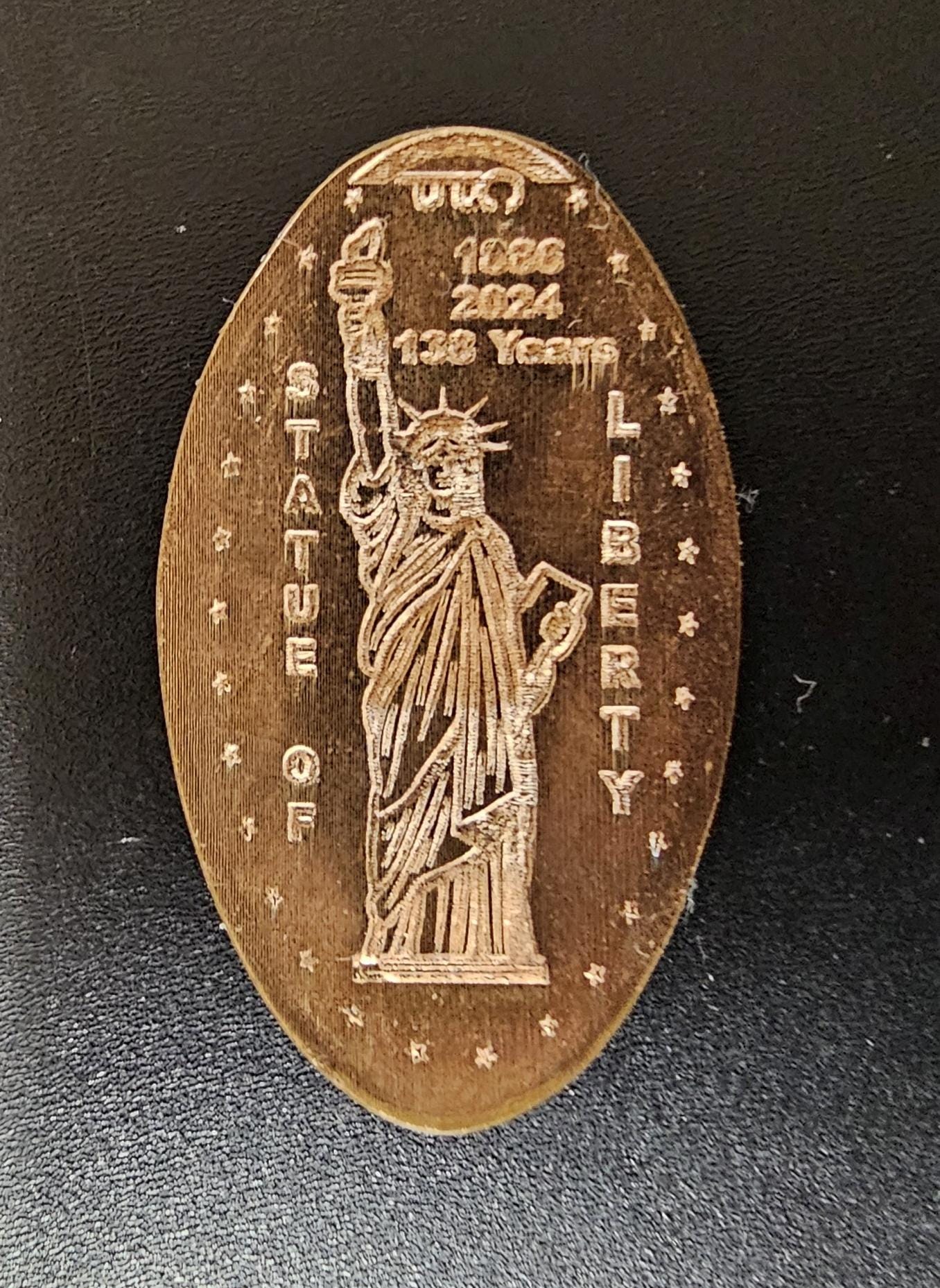 Statue of Liberty Elongated Coin 1886 - 2024 Pennies Pressed
