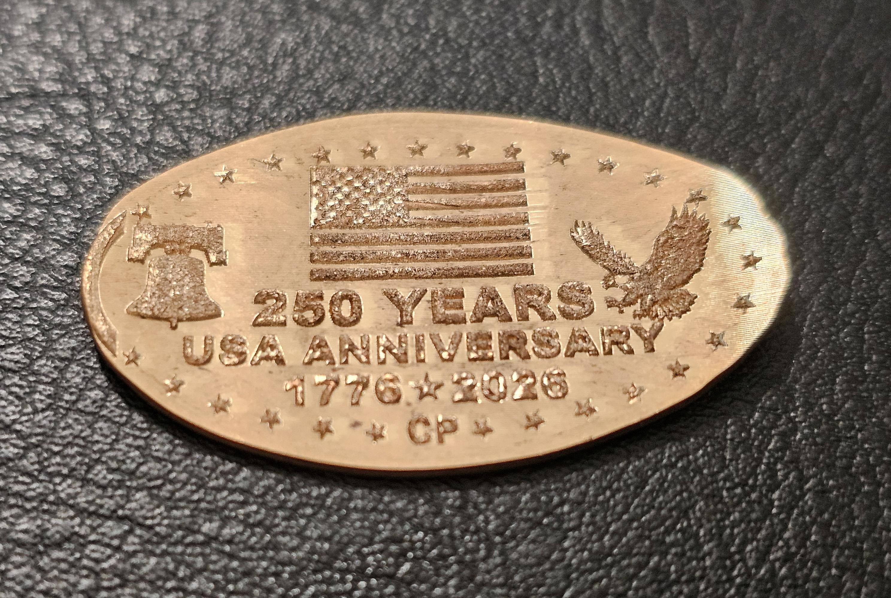 250 Years USA Anniversary Pressed Penny Elongated Coin - Etsy