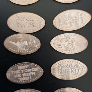 Collectors Package Set of  10 Pressed Pennies Smashed Penny Pressed Dimes Pressed Nickel Elongated Coin