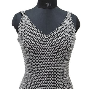 Chainmail Fantasy Costume Lingerie Set Aluminium Butted Ring