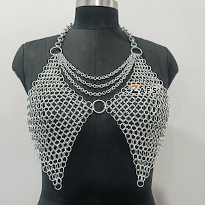 Chainmail Top Aluminum Butted Ring Lightweight, Festival Outfit, Medieval Handamde Costume, Renaissance Faire, Halloween Gift