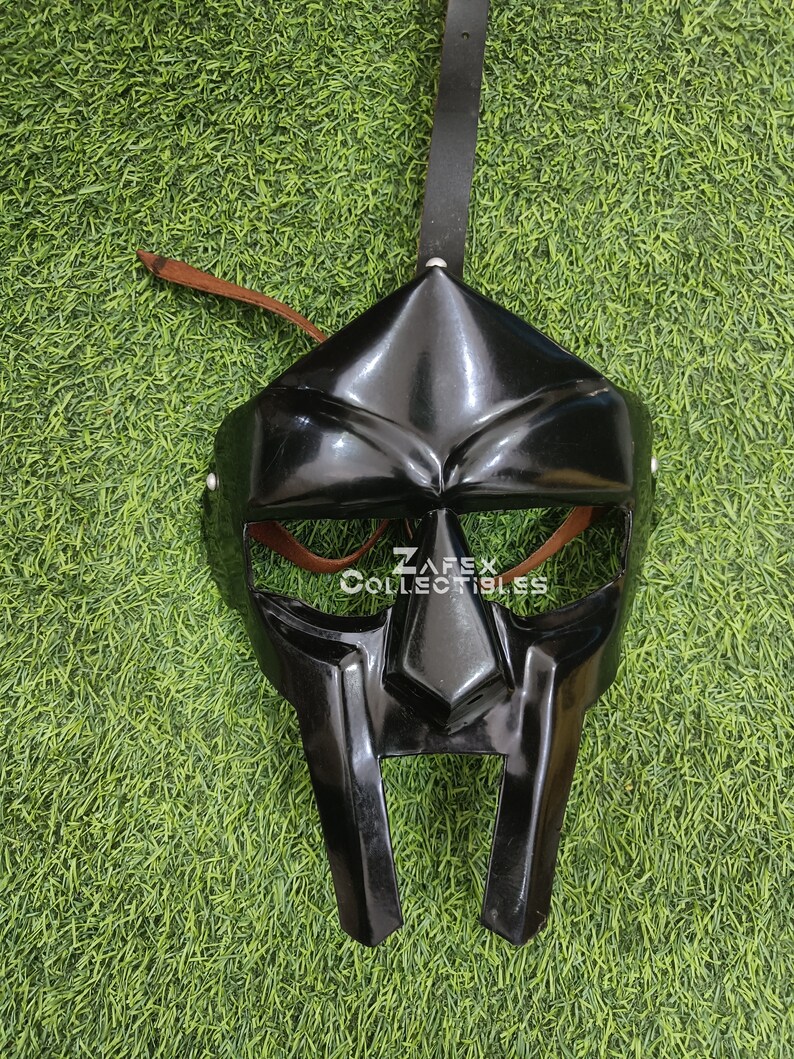 MF Doom Mask Madvillain Mild Steel Face Armour Medieval Doom Mask Antique Black