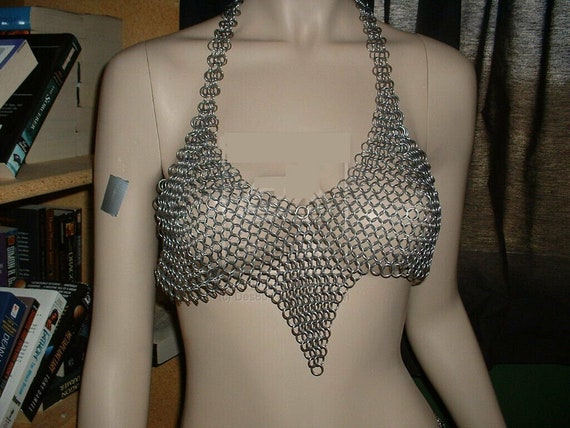 Chainmail Bra Viking Sexy Halter Bra Aluminium Butted Ring Woman's and  Girls Beautiful Wear Medieval Reenactment Fair LARP Cosplay Costume -   Canada