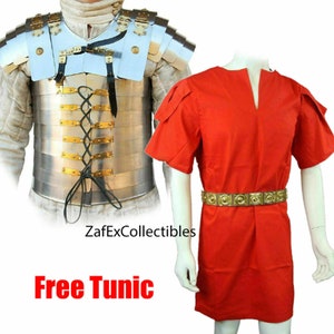 Roman Armor Segmentata Handcrafted Historical Replica Cosplay Costume Legionary Soldier Costume With FREE Cotton Tunic