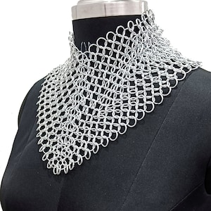Chainmail Collar Aluminum Necklace Jump Ring Design Collared Neck Cosplay Costume for mother day Medieval Festival Renaissance Faire