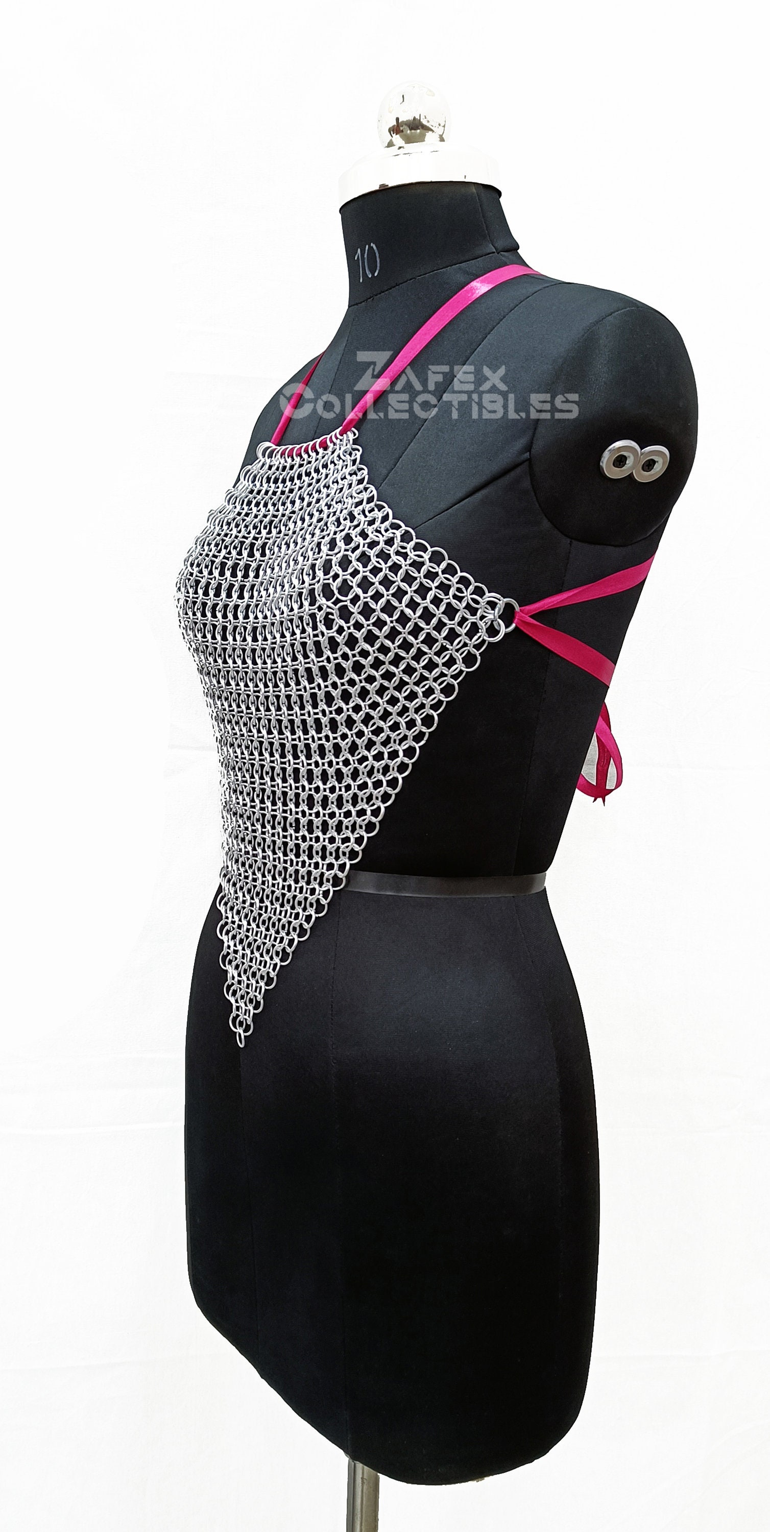 Aluminum Butted Chainmail Top V-shape Design Backless Sexy Ribbon
