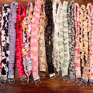 Stretchy Cotton Lanyard for Teachers | Washable | Cute Patterns | Badge Holder | Gift for Educators