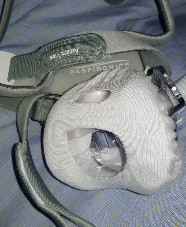 2 housses adaptées aux peaux Amara View/Airfit F30 SENSITIVE SKIN, doublure de masque, protections CPAP, Oeko-Tex, confort contre les irritations causées par la silicone, tissu en bambou biologique image 3