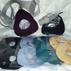 2x couvre-masques CPAP pour les allergies cutanées SENSIBLES UNIVERSEL pour la bouche Oeko-Tex Stnd pour tous les masques, c'est-à-dire F10F20 Quattro Silicone Barrier image 5