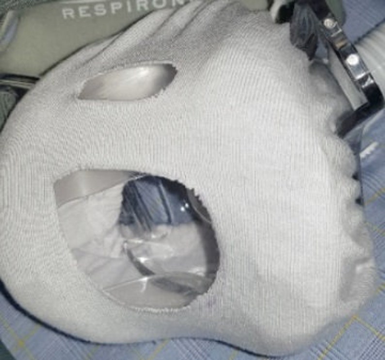 2 housses adaptées au masque Fisher & Paykel EVORA FF CPAP BiPaP masque hybride Confort, doublure en coton doux, doublure en jersey, taille unique image 3