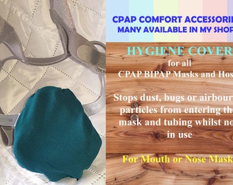 HYGIENE COVER for CPAP BiPaP Hose Masks Mouth/Nose Protective Breathable Day Cover Jersey Stop bugs/dust entering tube when not in use