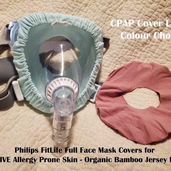 CPAP Mask Cover compatible with Philips FitLife Fullface Mask SENSITIVE Allergy Prone Skin CPAP Mask Liner Covers Oeko-Tex Stnd  Fabric