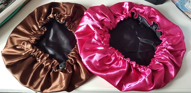 Silky Satin Sleep Hat for CPAP Users Bonnet Night Cap Reversible Ideal ...