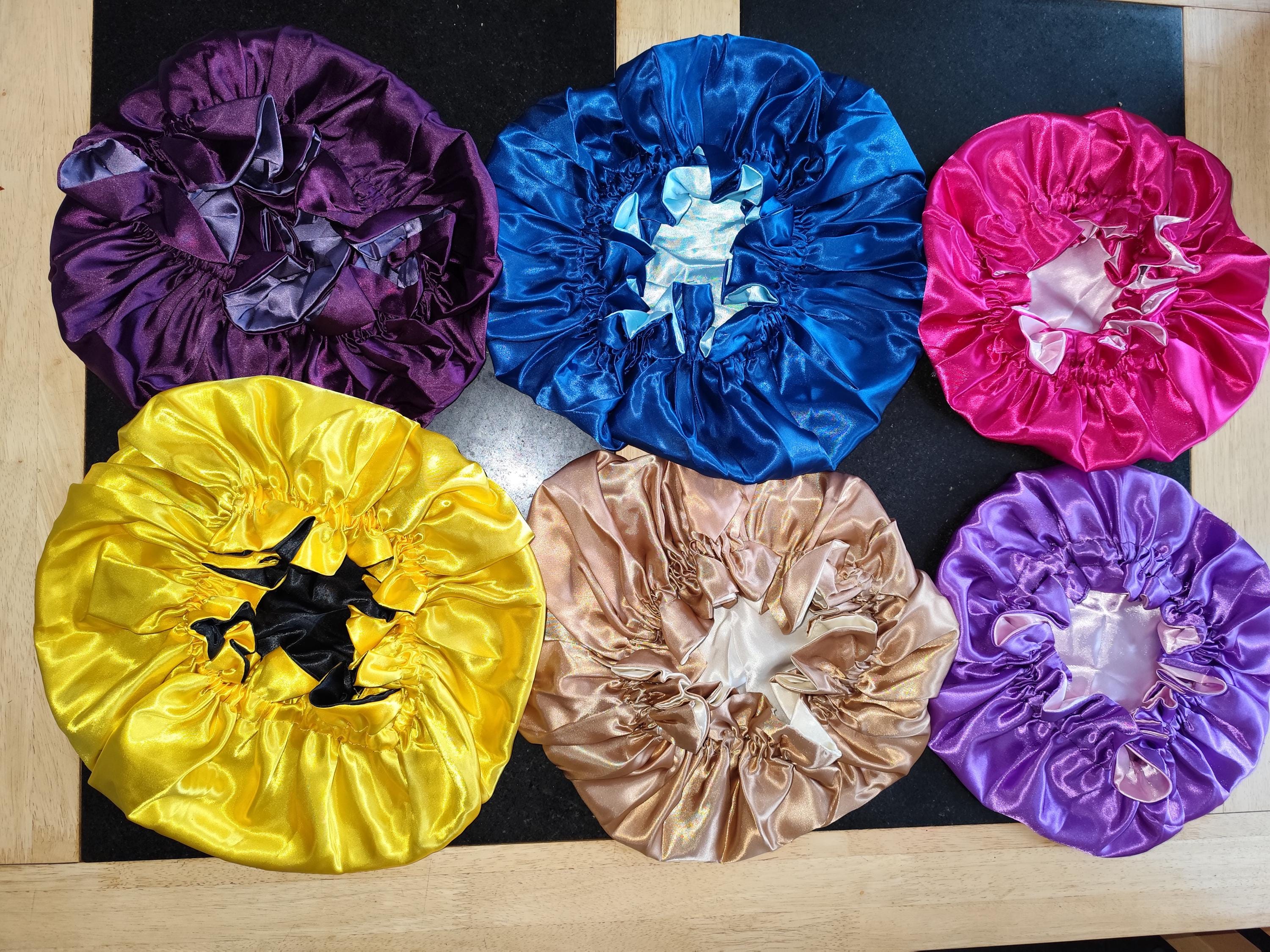 Silky Satin Sleep Hat for CPAP Users Bonnet Night Cap Reversible Ideal ...