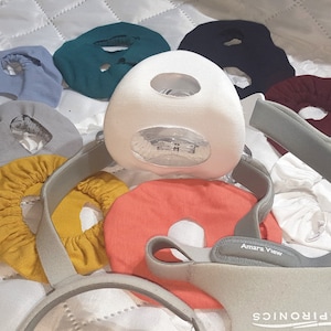 2x CPAP Mask Covers to fit Amara View, Evora, Airfit F30,F40, SENSITIVE SKIN Comfort from silicone Organic Cotton+Bamboo Jersey Oeko-Tex Std