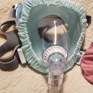 Couvre-masque CPAP compatible avec le masque complet Philips FitLife Jersey de coton doux, protection en silicone contre les éruptions cutanées/douleurs/inconfort