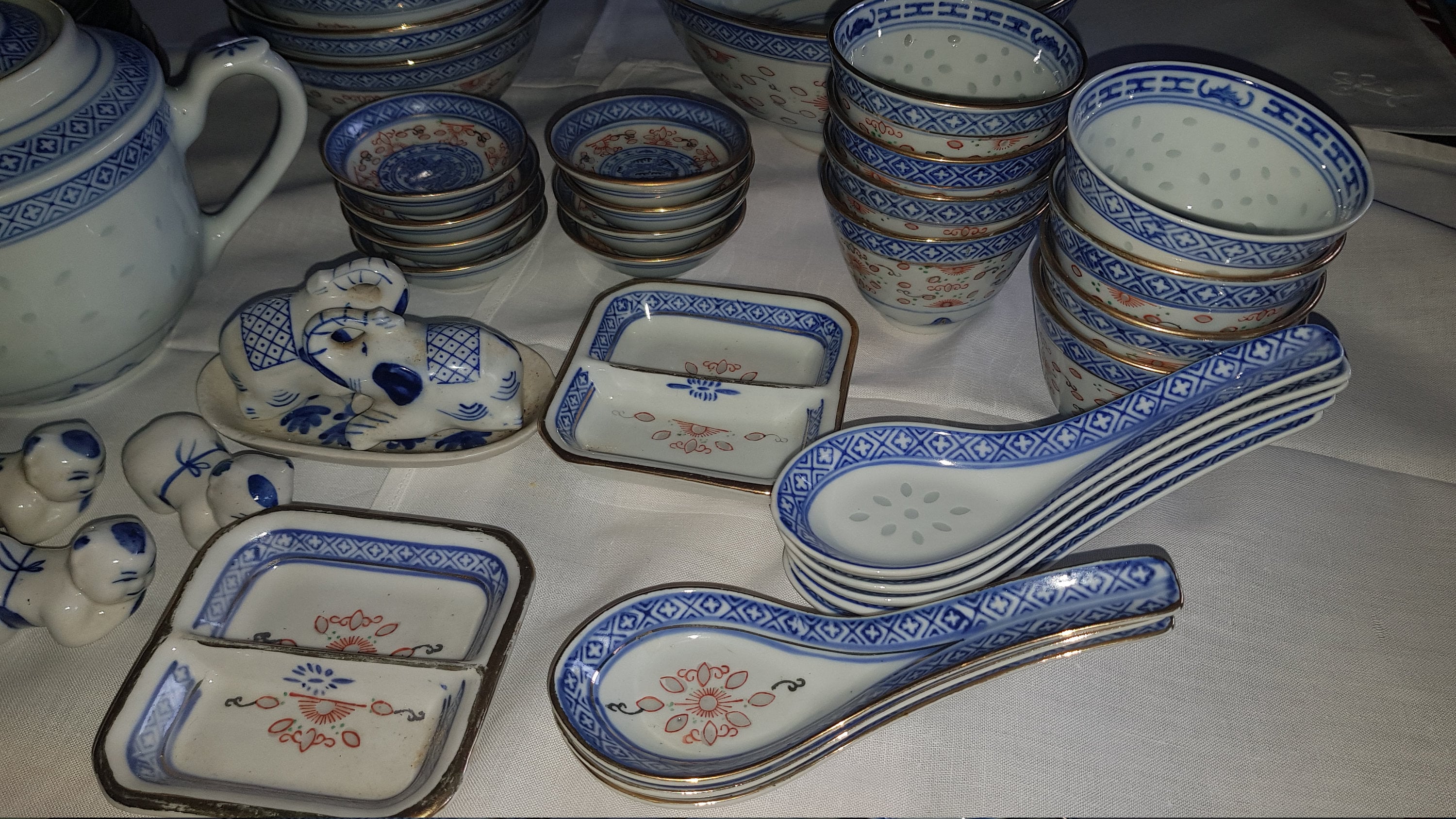 Stunning VINTAGE 58 Piece Dinner Set Chinese Ceramic Porcelain Etsy UK