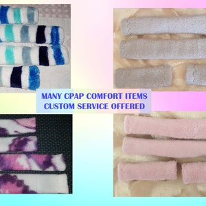 4 Strap Covers Soft Comfort Pads for CPAP BIPAP Protection headgear Fleece Slip on AntiPil Fleece Choice of colours