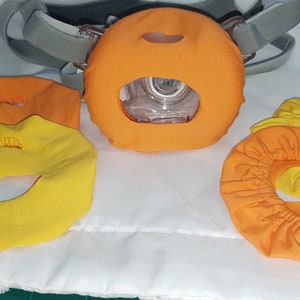 2 housses adaptées au masque Fisher & Paykel EVORA FF CPAP BiPaP masque hybride Confort, doublure en coton doux, doublure en jersey, taille unique image 2